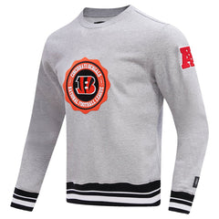 Cincinnati Bengals Pro Standard Crest Emblem Pullover Sweatshirt Heather Gray | NFL
