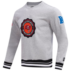 Tampa Bay Buccaneers Pro Standard Crest Emblem Pullover Sweatshirt Heather Gray | NFL