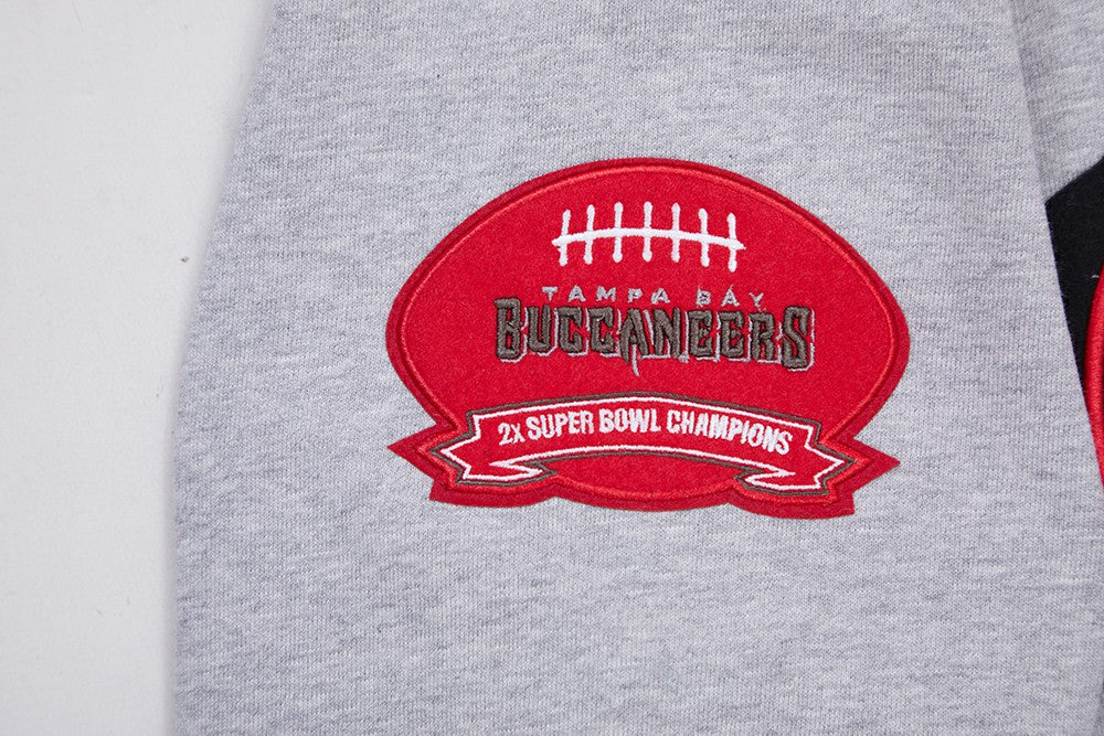 Tampa Bay Buccaneers Pro Standard Crest Emblem Pullover Sweatshirt Heather Gray | NFL