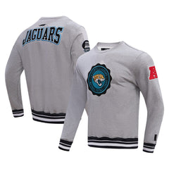 Jacksonville Jaguars Pro Standard Crest Emblem Pullover Sweatshirt Heather Gray | NFL