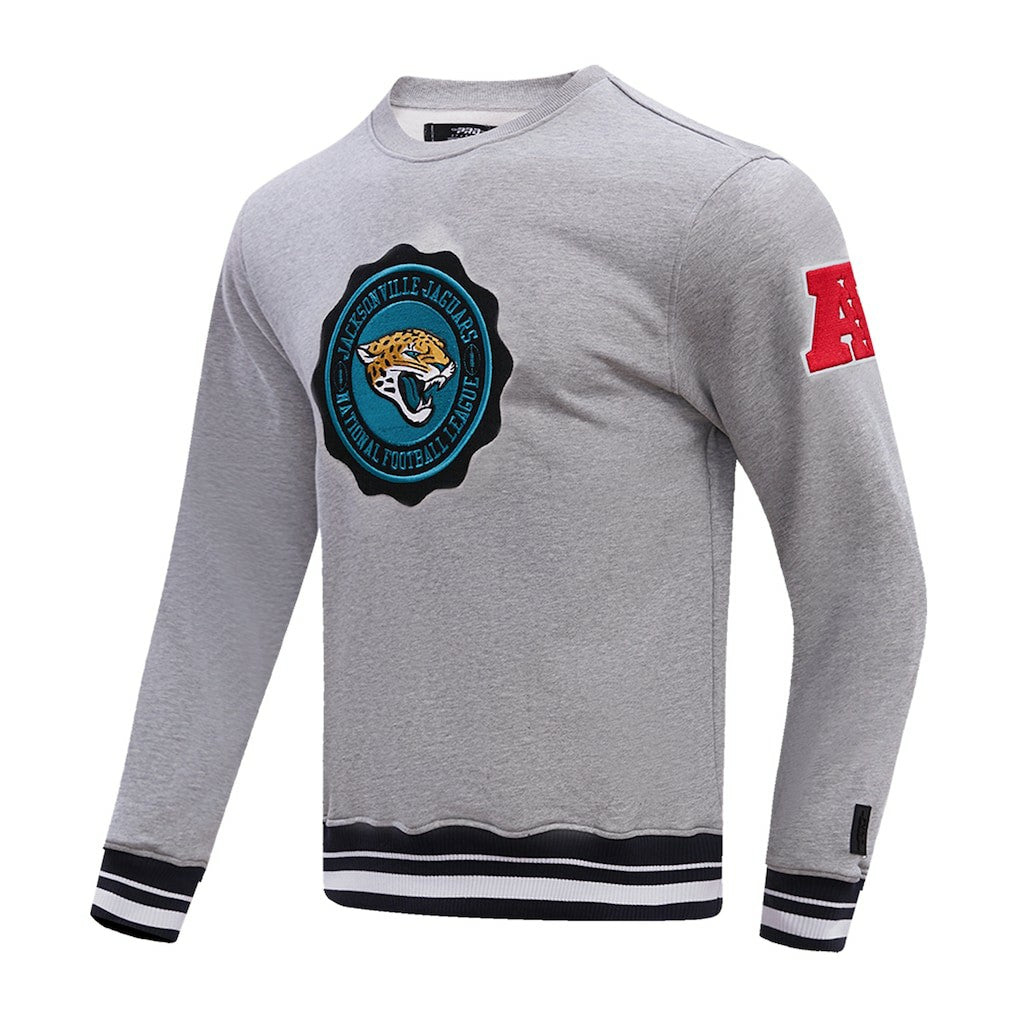 Jacksonville Jaguars Pro Standard Crest Emblem Pullover Sweatshirt Heather Gray | NFL