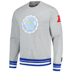 Los Angeles Chargers Pro Standard Crest Emblem Pullover Sweatshirt Heather Gray | NFL
