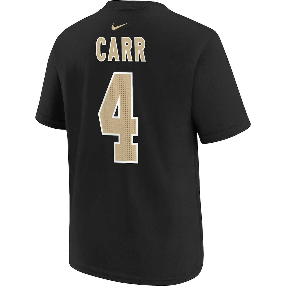 Derek Carr New Orleans Saints Youth Player Name & Number T-Shirt Black | Nike for Sale