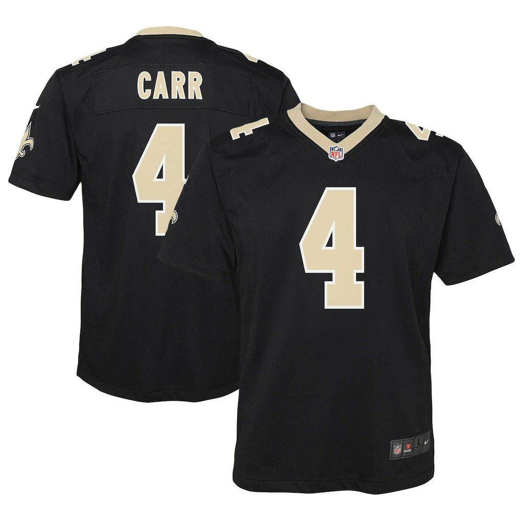 Derek Carr New Orleans Saints Youth Game Jersey Black | Nike for Sale