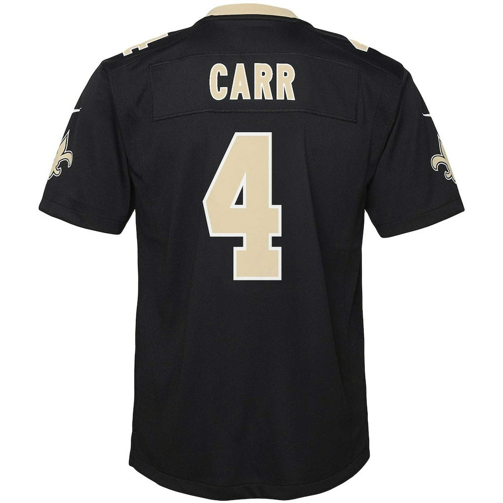 Derek Carr New Orleans Saints Youth Game Jersey Black | Nike for Sale