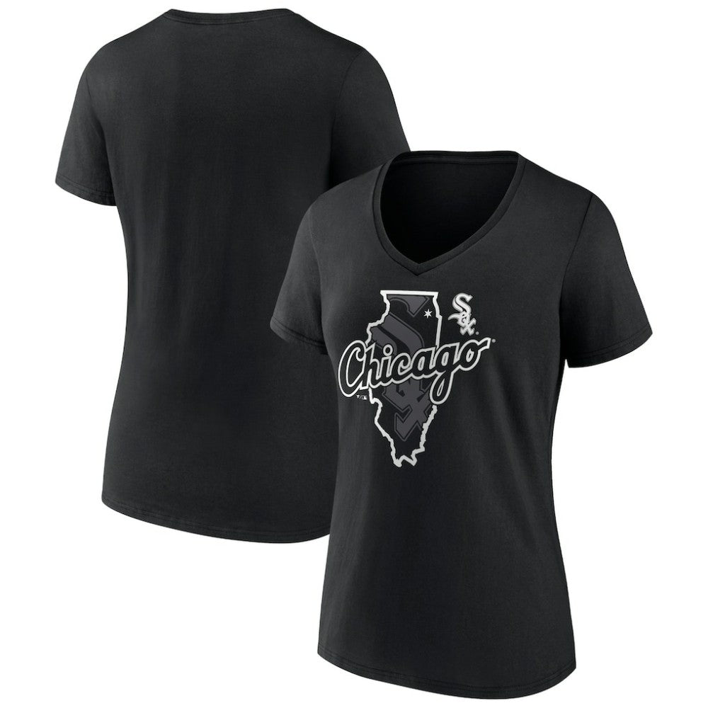 Chicago White Sox Women's Hometown Sox State V-Neck T-Shirt - MLB