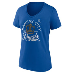 Kansas City Royals Women's Hometown Retro Crown V-Neck T-Shirt - MLB