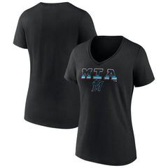 Miami Marlins Women's Hometown Baseball 305 V-Neck T-Shirt - MLB