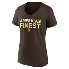 San Diego Padres Women's Hometown 619 Beisbol V-Neck T-Shirt - MLB