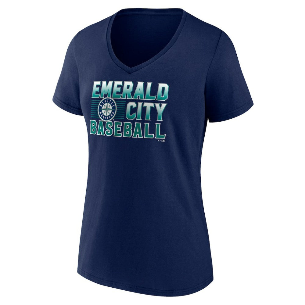 Seattle Mariners Women's Hometown Emerald Baseball V-Neck T-Shirt - MLB