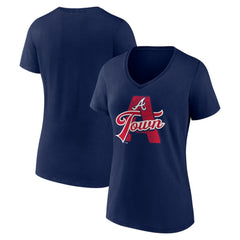 Atlanta Braves Women's Hometown A Town Map V-Neck T-Shirt - MLB