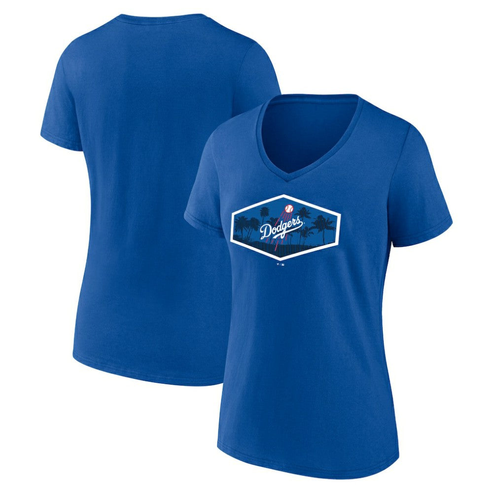 Los Angeles Dodgers Women's Hometown Scoreboard V-Neck T-Shirt - MLB