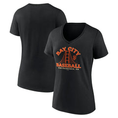 San Francisco Giants Women's Hometown Bay City Baseball V-Neck T-Shirt - MLB