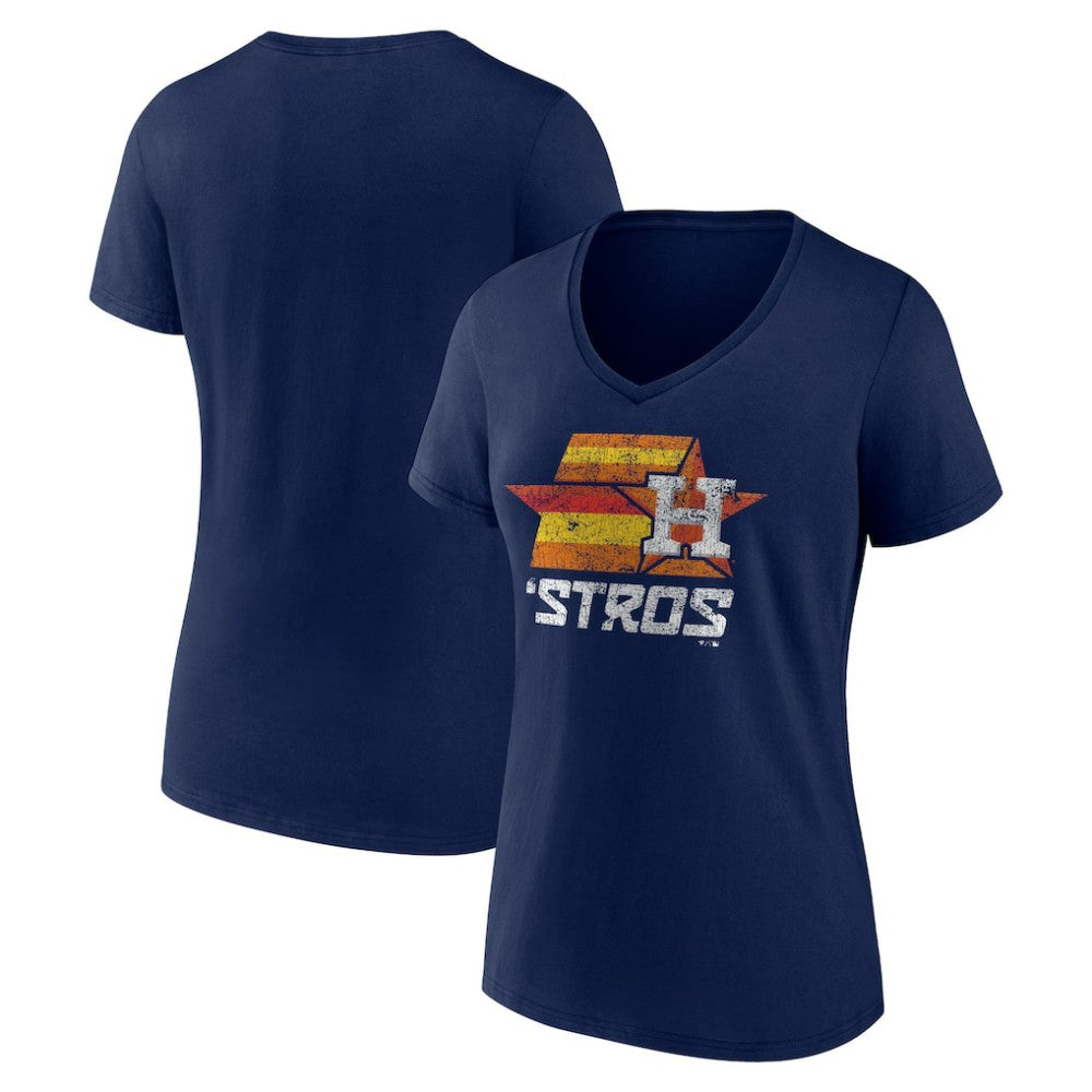 Houston Astros Women's Hometown Throwback Stros V-Neck T-Shirt - MLB