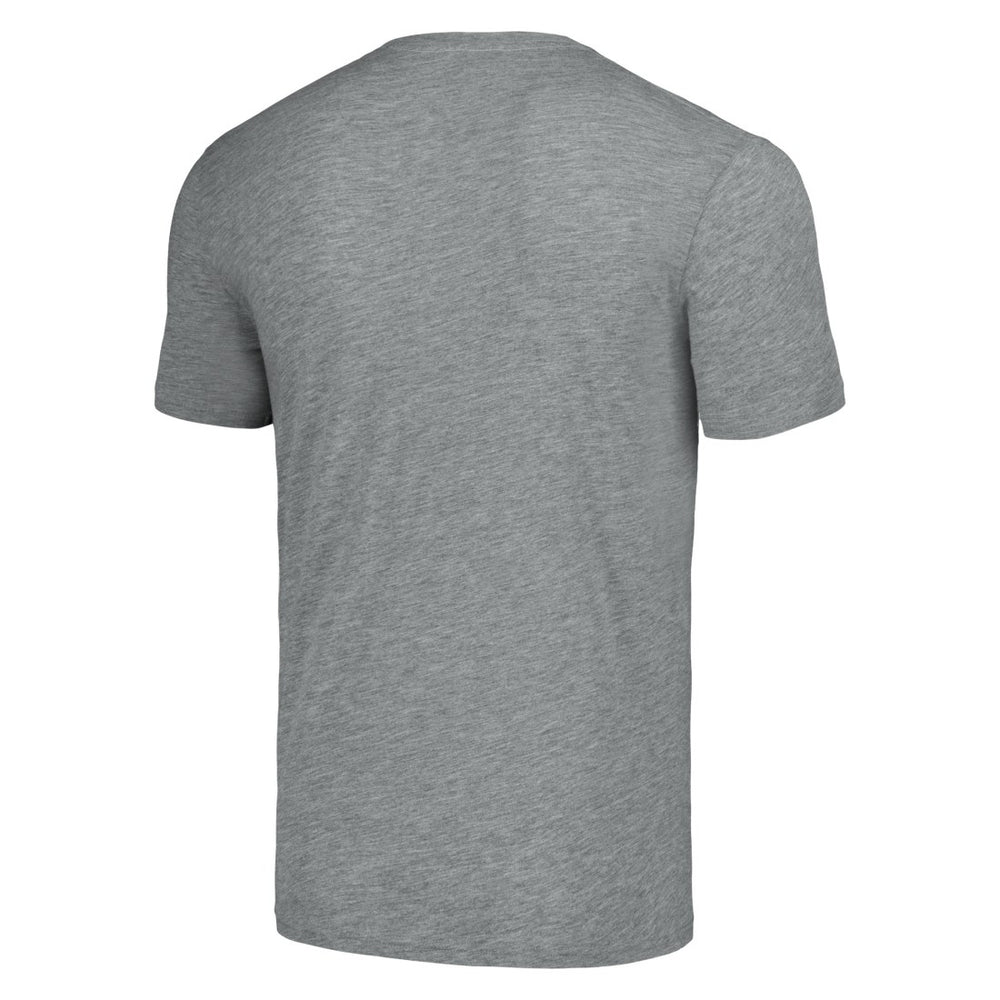 Barry Sanders Detroit Lions Homage Unisex Caricature Retired Player Tri-Blend T-Shirt Gray | NFL