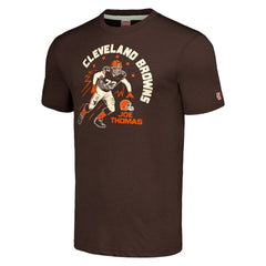 Joe Thomas Cleveland Browns Homage Unisex Caricature Retired Player Tri-Blend T-Shirt Brown | NFL