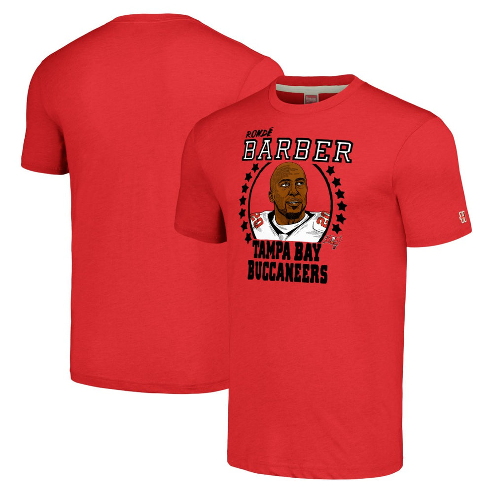 Ronde Barber Tampa Bay Buccaneers Homage Unisex Caricature Retired Player Tri-Blend T-Shirt Red | NFL