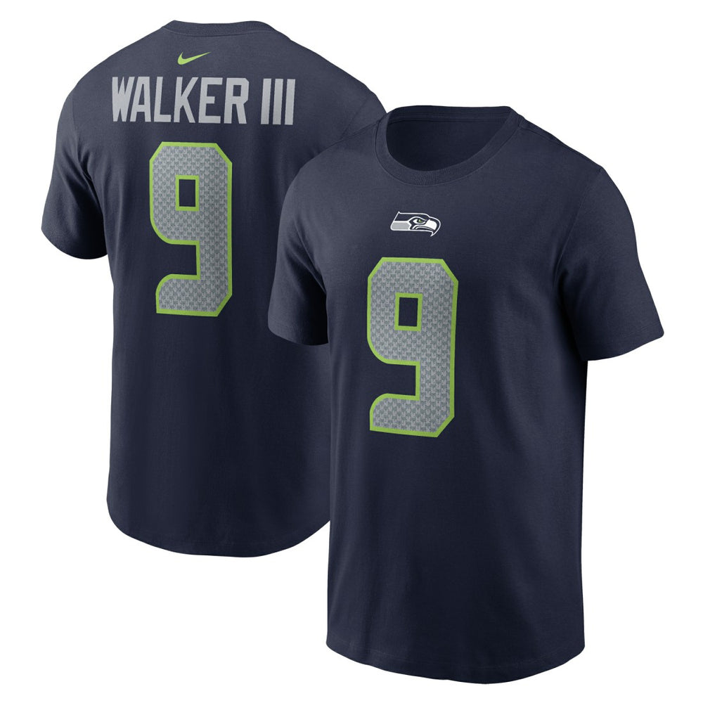 Kenneth Walker III Seattle Seahawks Player Name & Number T-Shirt College Navy | Nike for Sale