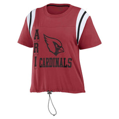 Arizona Cardinals WEAR by Erin Andrews Women's Cinched Colorblock T-Shirt Cardinal | NFL