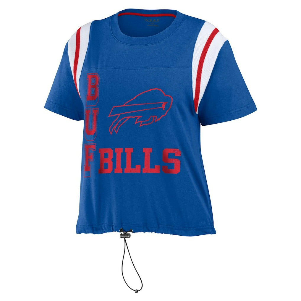 Buffalo Bills WEAR by Erin Andrews Women's Cinched Colorblock T-Shirt Royal | NFL