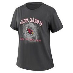 Arizona Cardinals WEAR by Erin Andrews Women's Boyfriend T-Shirt Charcoal | NFL