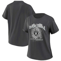 Las Vegas Raiders WEAR by Erin Andrews Women's Boyfriend T-Shirt Charcoal | NFL