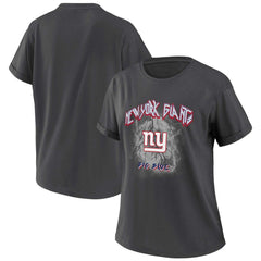 New York Giants WEAR by Erin Andrews Women's Boyfriend T-Shirt Charcoal | NFL
