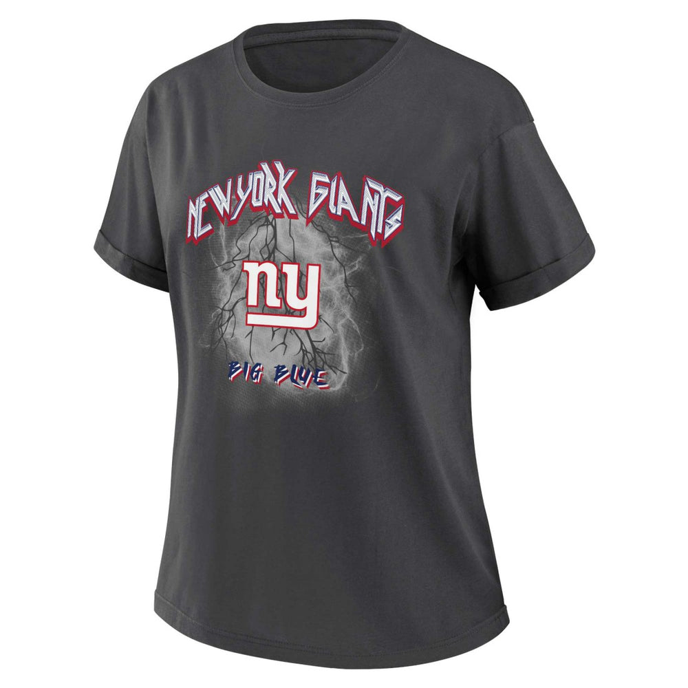 New York Giants WEAR by Erin Andrews Women's Boyfriend T-Shirt Charcoal | NFL