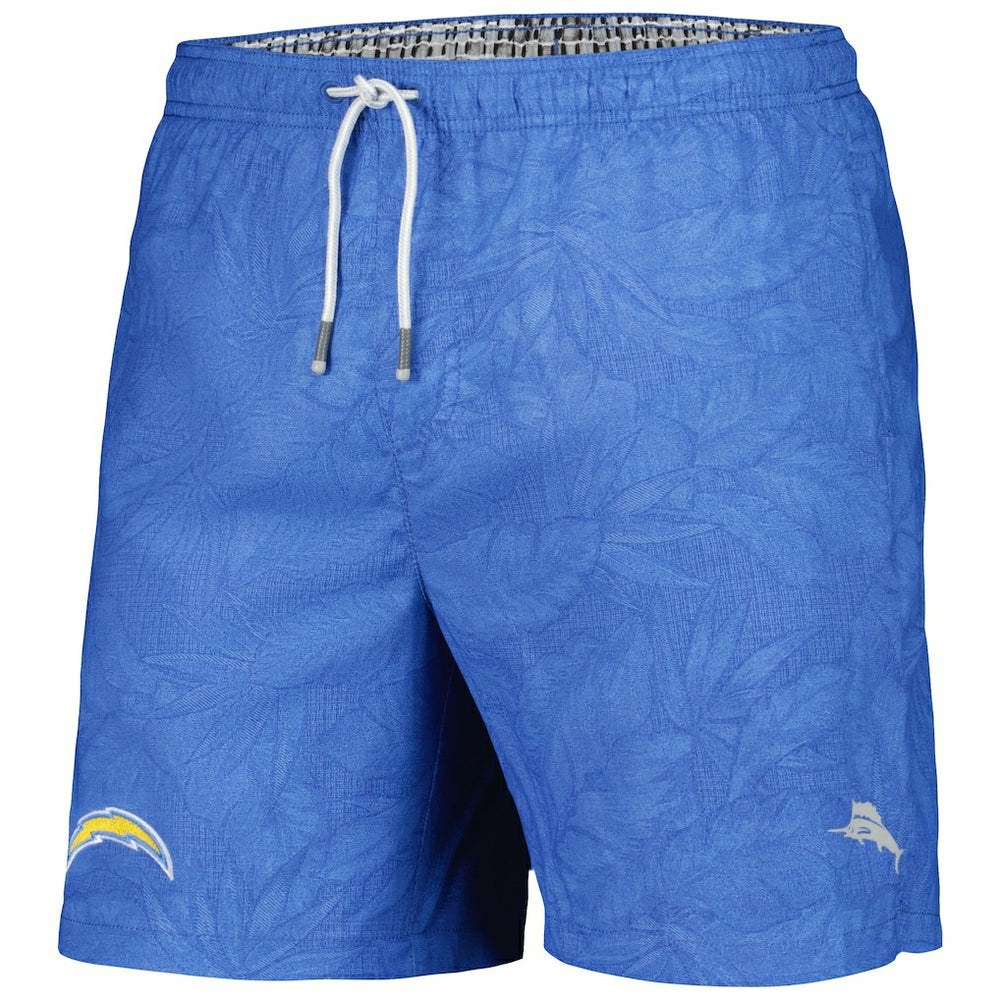 Los Angeles Chargers Naples Layered Leaves Swim Shorts Powder Blue | Tommy Bahama