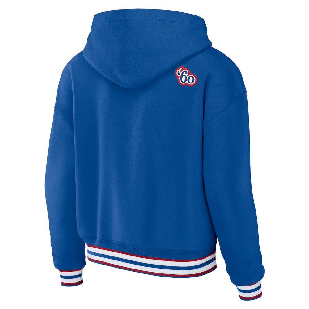 Buffalo Bills WEAR by Erin Andrews Women's Lace-Up Pullover Hoodie Royal | NFL