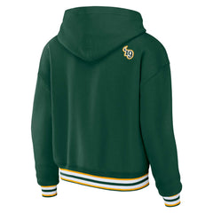 Green Bay Packers WEAR by Erin Andrews Women's Plus Size Lace-Up Pullover Hoodie Green | NFL