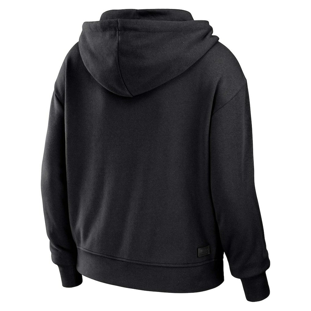 New Orleans Saints WEAR by Erin Andrews Women's Plus Size Color Block Full-Zip Hoodie Black/White | NFL