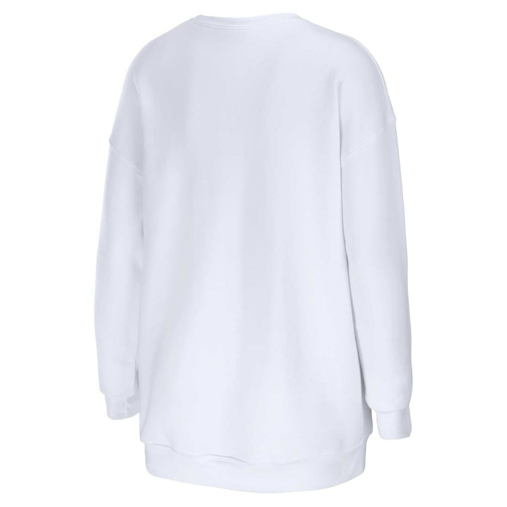 Las Vegas Raiders WEAR by Erin Andrews Women's Domestic Pullover Sweatshirt White | NFL