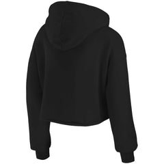 Cleveland Browns WEAR by Erin Andrews Women's Domestic Cropped Pullover Hoodie Black | NFL