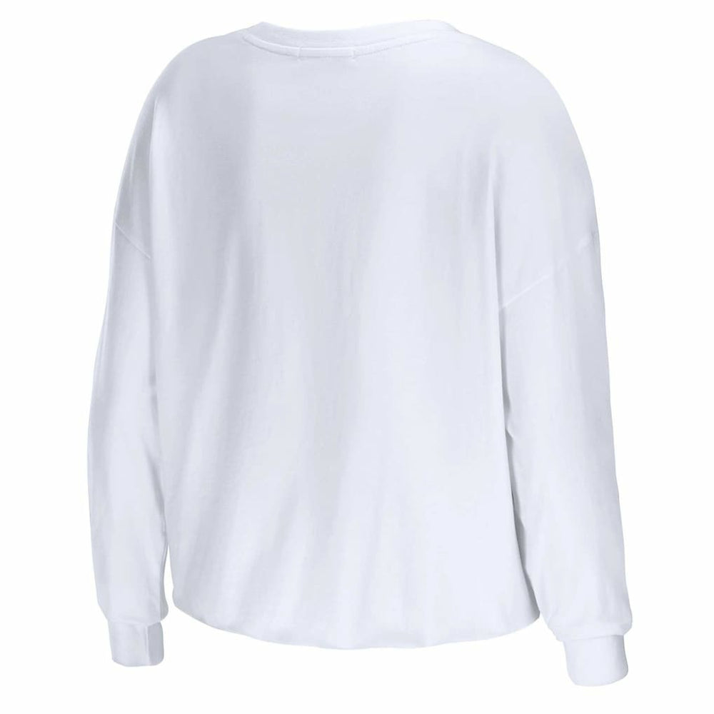 Arizona Cardinals WEAR by Erin Andrews Women's Domestic Cropped Long Sleeve T-Shirt White | NFL