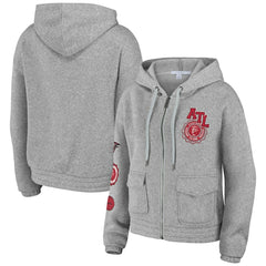 Atlanta Falcons WEAR by Erin Andrews Women's Full-Zip Hoodie Heather Gray | NFL