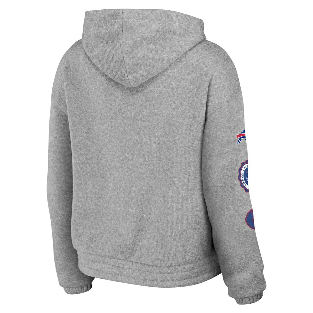 Buffalo Bills WEAR by Erin Andrews Women's Full-Zip Hoodie Heather Gray | NFL
