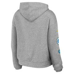 Los Angeles Chargers WEAR by Erin Andrews Women's Full-Zip Hoodie Heather Gray | NFL