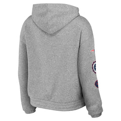 New England Patriots WEAR by Erin Andrews Women's Full-Zip Hoodie Heather Gray | NFL