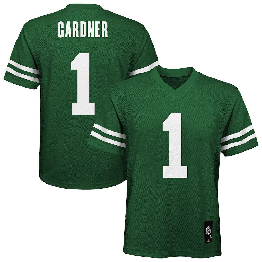 Ahmad Sauce Gardner New York Jets Youth Replica Player Jersey Green | NFL