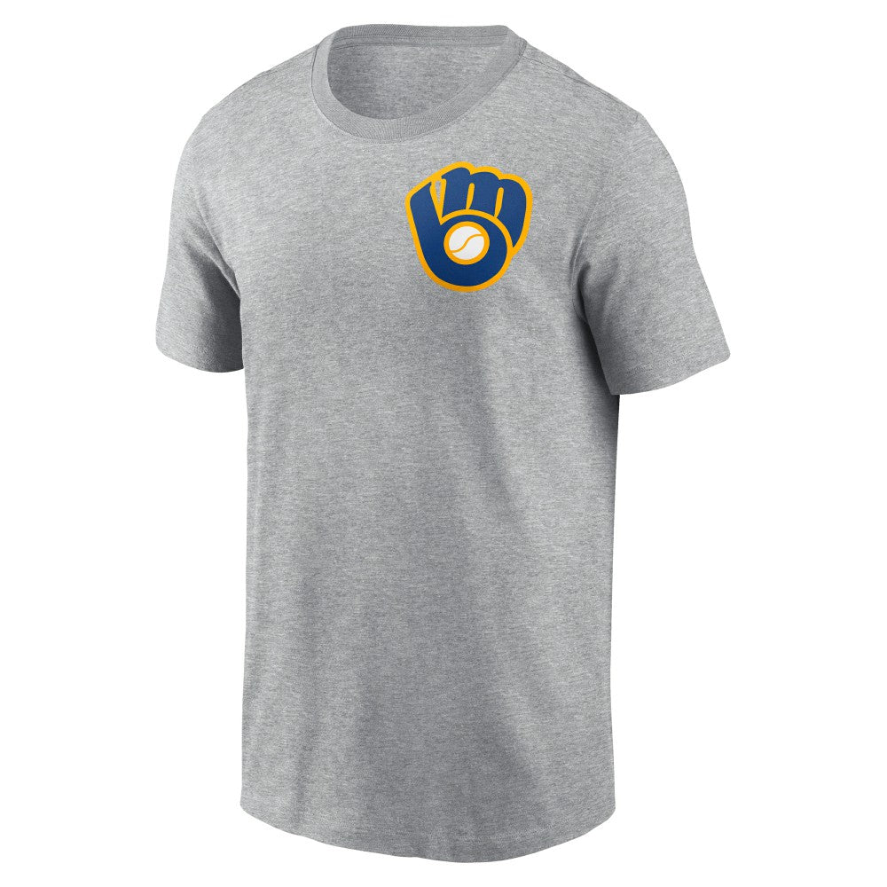 Milwaukee Brewers Nike Cooperstown Collection Large Logo 2-Hit T-Shirt - MLB