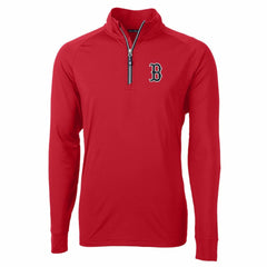Boston Red Sox Cutter & Buck Adapt Eco Knit Stretch Recycled Quarter-Zip Pullover Top - MLB
