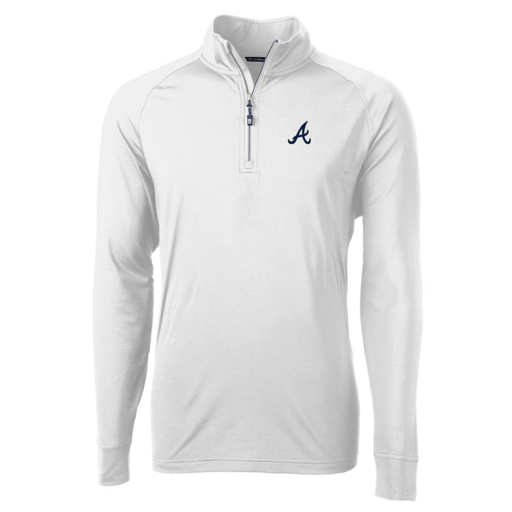 Atlanta Braves Cutter & Buck Adapt Eco Knit Stretch Recycled Quarter-Zip Pullover Top - MLB