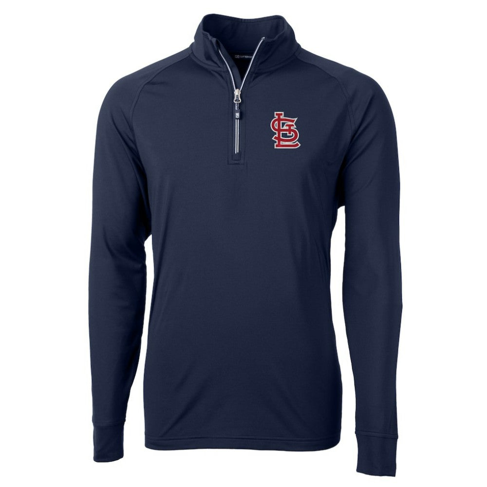 St. Louis Cardinals Cutter & Buck Adapt Eco Knit Stretch Recycled Quarter-Zip Pullover Top - MLB