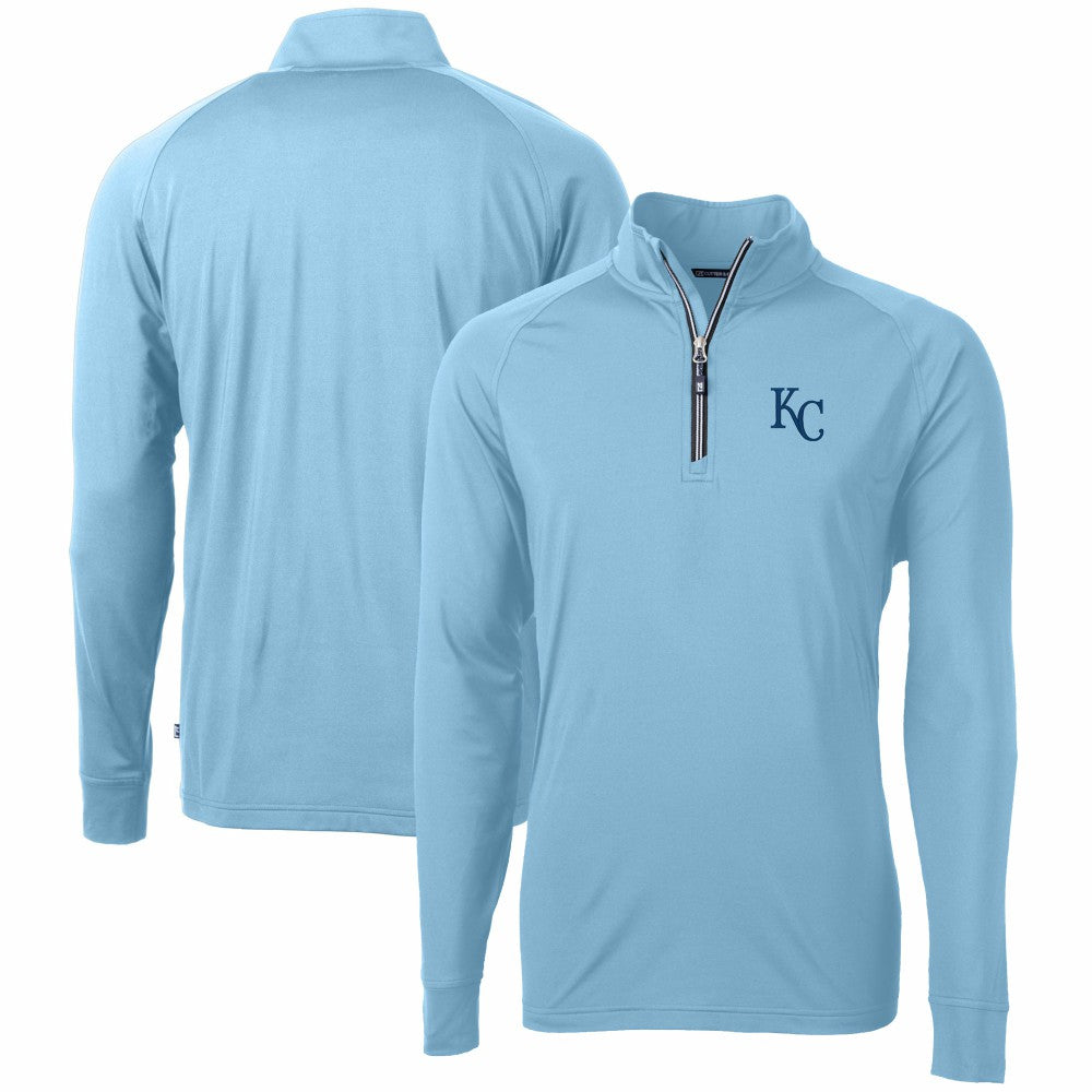 Kansas City Royals Cutter & Buck Adapt Eco Knit Stretch Recycled Quarter-Zip Pullover Top - MLB