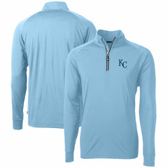 Kansas City Royals Cutter & Buck Adapt Eco Knit Stretch Recycled Quarter-Zip Pullover Top - MLB