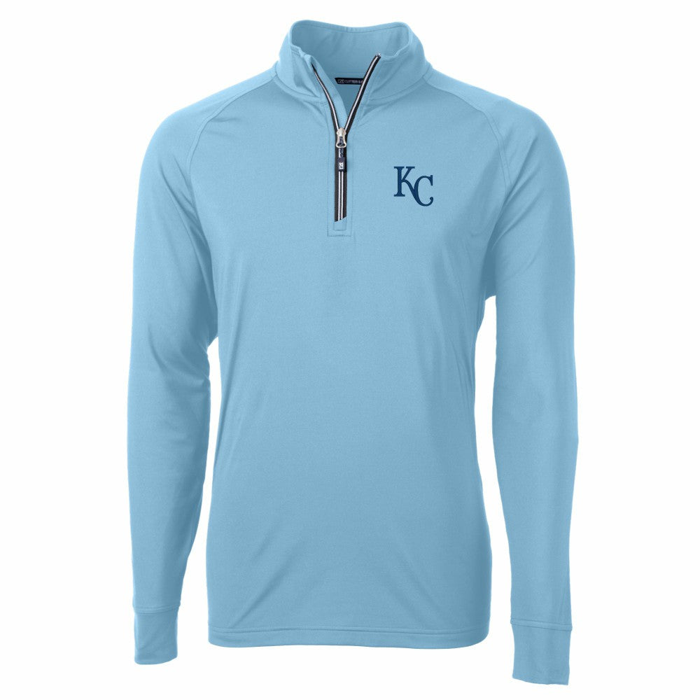 Kansas City Royals Cutter & Buck Adapt Eco Knit Stretch Recycled Quarter-Zip Pullover Top - MLB