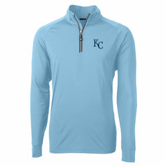 Kansas City Royals Cutter & Buck Adapt Eco Knit Stretch Recycled Quarter-Zip Pullover Top - MLB