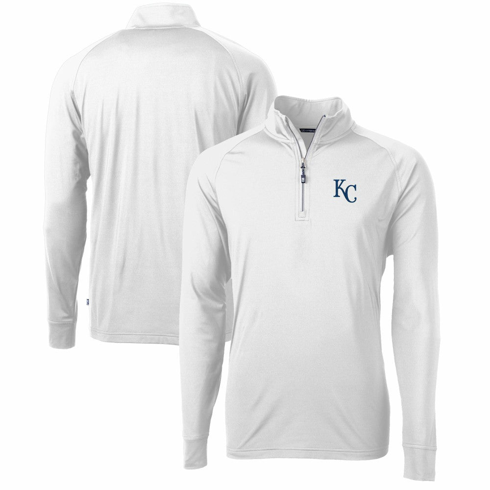 Kansas City Royals Cutter & Buck Adapt Eco Knit Stretch Recycled Quarter-Zip Pullover Top - MLB