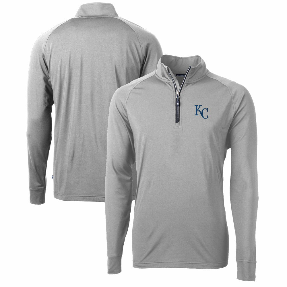 Kansas City Royals Cutter & Buck Adapt Eco Knit Stretch Recycled Quarter-Zip Pullover Top - MLB